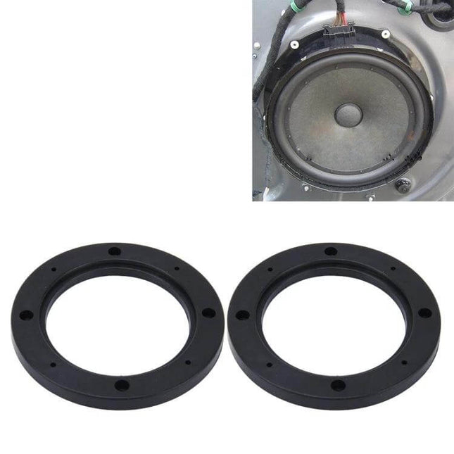 Car ABS Loudspeaker Base Protector Mat, 5 Inch, 12.5 cm Diameter - black ABS speaker base protector ring, water and dust shield for car speakers