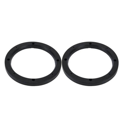 Car ABS Loudspeaker Base Protector Cover Mats, 6.5 Inch - pair of black ABS speaker base protector rings, water and dust resistant