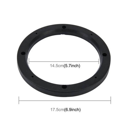 Car ABS Loudspeaker Base Protector Cover Mats, 6.5 Inch - black ABS speaker base protector ring with mounting holes for 6.5" speakers