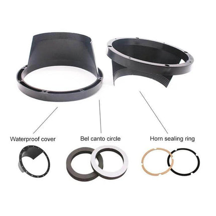 6.5 Inch Car Speaker Waterproof Cover For Cars 2 Pack - durable plastic waterproof speaker covers and horn sealing rings for wet or coastal vehicles