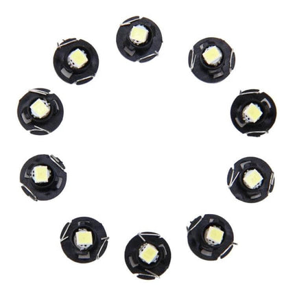 T4.2 Wedge Instrument Panel LED Bulbs for Dashboard Gauges - 10-pack black base LEDs for instrument cluster illumination