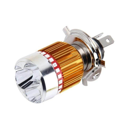 Durable Motorcycle Headlight with Multi-Color LED Options for Safety - gold aluminum LED bulb for enhanced visibility