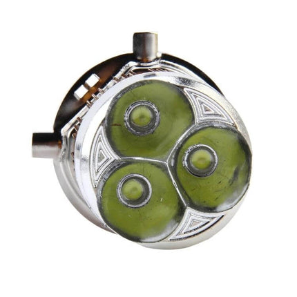 Durable Motorcycle Headlight with Multi-Color LED Options for Safety - close-up triple LED headlight lens