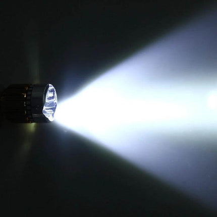 Durable Motorcycle Headlight with Multi-Color LED Options for Safety shining bright beam to improve visibility in low-light motorcycle rides