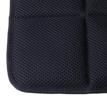 Breathable Mesh Seat Cover for Car, Office, and Home Use showcasing black breathable mesh texture and padded support