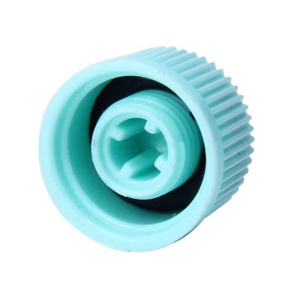Car Valve Cap Covers Dustproof for Low Pressure Air Conditioning - turquoise ABS protective valve cap with rubber seal, compact 1.6 cm size