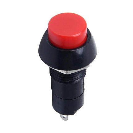 Car Push Button Switch, 2-Pin Round Cap For Interior Or Exterior Use - red round cap 2-pin momentary button for vehicle accessories