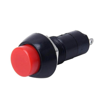 Car Push Button Switch, 2-Pin Round Cap For Interior Or Exterior Use - red round cap 2-pin momentary switch for vehicle accessories
