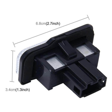 Canbus License Plate Light For Benz Two Pack Easy Install shown close-up with dimensions 6.8cm x 3.4cm and plug-and-play connector