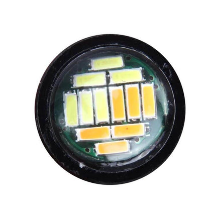 2 Pack Eagle Eye Car Fog Light For Easy Night Visibility — close-up LED lens showing white and yellow COB chips, slim round fog light