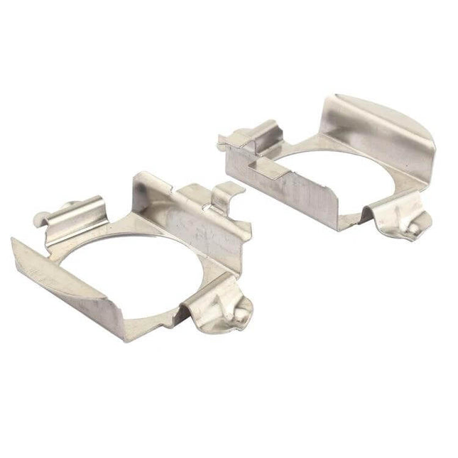 H7 LED Headlight Bulb Holder Adapter For Mercedes C Class GL GLS metal mounting clip pair for secure H7 LED installation