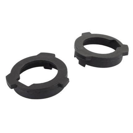H7 LED Headlight Bulb Retainer Adapter For Skoda Octavia - two-piece black H7 LED bulb retainer kit for secure headlight upgrade