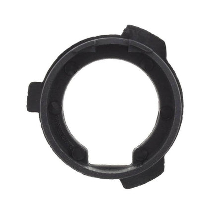 H7 LED Headlight Bulb Retainer Adapter For Skoda Octavia - two-piece black plastic retainer ring for secure LED H7 bulb installation