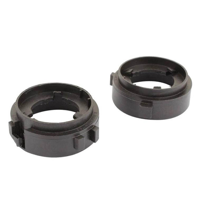 1 Pair H7 LED Headlight Bulb Retainer Adapter For VW Golf 6 - black plastic H7 LED bulb retainer adapter pair for MK6 headlamp housing