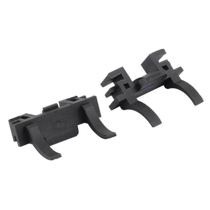H7 LED Headlight Bulb Retainer Adapter For Ford Focus - black plastic H7 LED retainer adapter pair for secure low beam bulb mounting
