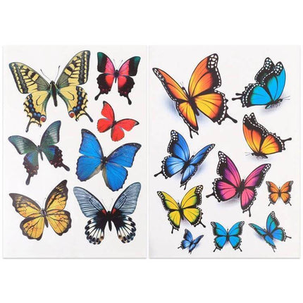Set of 7 Butterfly Design Car Stickers for Vehicle Decoration - colorful butterfly decals for car exterior customization