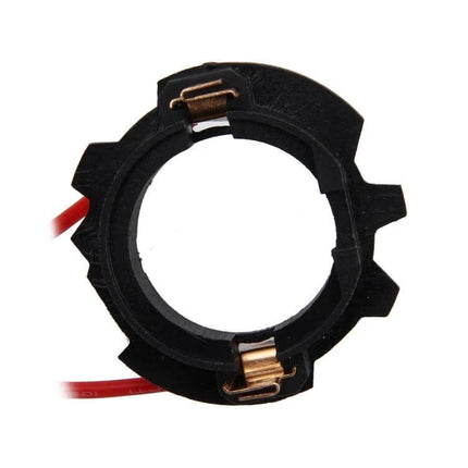 H7 LED Headlight Bulb Holder Adapter For VW Golf, LED Upgrade - black H7 adapter ring with wiring for secure LED installation