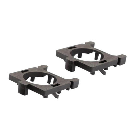 H7 LED Headlight Retainer Adapter For Ford Focus Pair - black plastic mounting retainers for Ford Focus Fiesta Mondeo H7 LED bulbs
