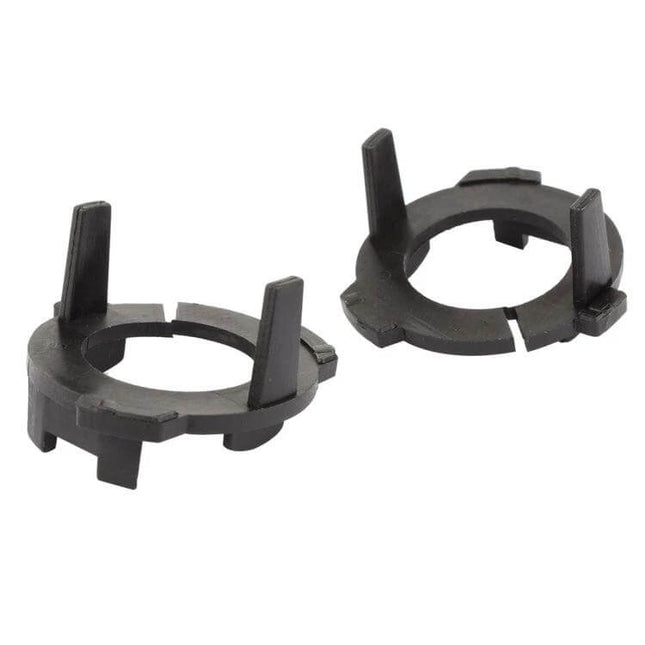 H7 LED Headlight Retainer Adapter For VW Lamando Touran Tiguan Lavida - black plastic H7 LED bulb mounting retainer pair
