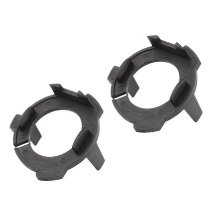 H7 LED Headlight Retainer Adapter For VW Lamando Touran Tiguan Lavida - pair of black plastic mounting adapters for H7 LED bulbs