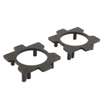 H7 LED Headlight Retainer Adapter For Mazda CX-5 CX-7 - pair of black plastic H7 LED retainer adapters securing aftermarket bulbs