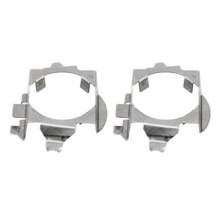 H7 LED Headlight Retainer Adapter for Volkswagen Touareg stainless steel pair securing H7 LED bulbs in stock headlamp housing
