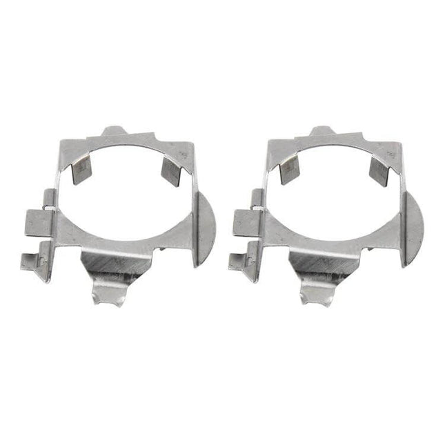 H7 LED Headlight Retainer Adapter for Volkswagen Touareg stainless steel pair securing H7 LED bulbs in stock headlamp housing