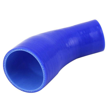 Universal 83 to 89mm 45 Degree Silicone Air Intake Elbow Tube - blue flexible heat-resistant silicone elbow for engine intake routing