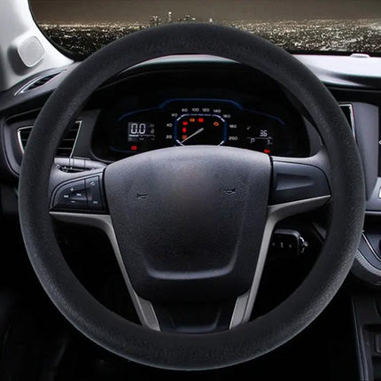 Crocodile Texture Rubber Steering Wheel Cover for Cars | Syndmart