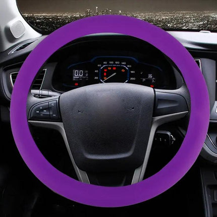 Crocodile Texture Rubber Steering Wheel Cover for Cars | Syndmart