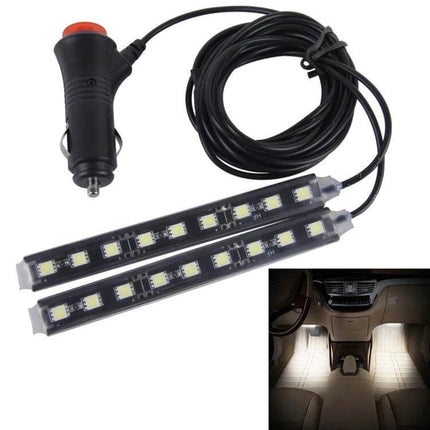Car Interior LED Floor Light RGB Mood Lamp For Dash And Floor – dual LED strip kit with cigarette plug for customizable interior mood lighting