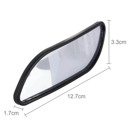 Adjustable Wide Angle Black Car Blind Spot Mirrors for Everyday Driving – compact 12.7cm angled auxiliary side mirror