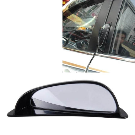 Right Side Wide Angle Blind Spot Mirror for Safer Driving attached to car side mirror showing wider view for lane changes