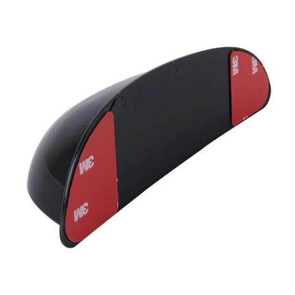Right Side Wide Angle Blind Spot Mirror for Safer Driving attached to side mirror showing adhesive pads for easy installation