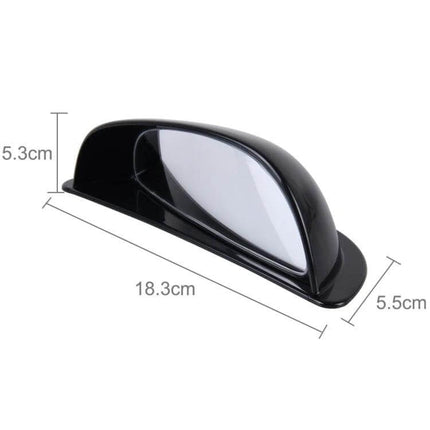 Right Side Wide Angle Blind Spot Mirror for Safer Driving - compact black attachable right-side mirror 18.3cm for improved road visibility