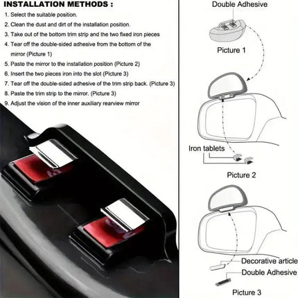 Wide Angle Adjustable Right Rear View Car Blind Spot Mirror