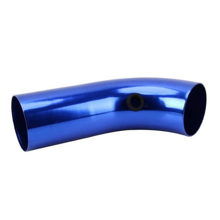 Universal Aluminium Air Intake Pipe For Most Vehicles - blue anodized bent aluminum intake pipe with sensor bung, universal fit for most engines