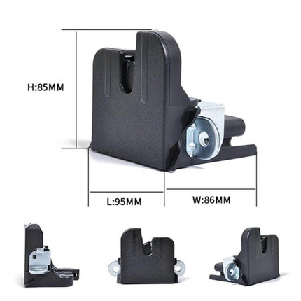 Liftgate Trunk Lock Actuator for Volkswagen Touran 2003-2015 black replacement latch with measurements H85 L95 W86mm