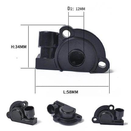 Throttle Body Position Sensor 94580175 For Chevrolet Aveo 2004-2005 - black replacement sensor with dimensions L:58MM H:34MM D2:12MM