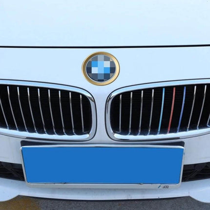 BMW 3 Series Steering Wheel Emblem Decoration Ring installed on front grille emblem for interior-style customization