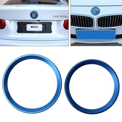 BMW 3 Series Steering Wheel Emblem Decoration Ring blue aluminum trim ring for steering wheel and badge accent
