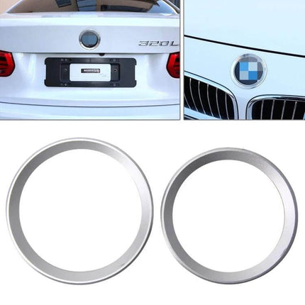 BMW 3 Series Steering Wheel Emblem Decoration Ring silver decorative accent for steering wheel and emblem, non-permanent interior upgrade