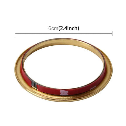 Aluminum Alloy Decorative Rings for Audi A3 Air Vents - gold 6cm decorative vent ring, rust-proof aluminum alloy interior trim