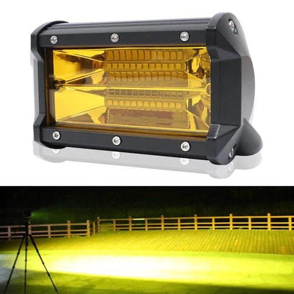 5 Inch Off Road Two Bar LED Work Light Waterproof Yellow rugged aluminum housing with heat sink, waterproof off-road and marine beam