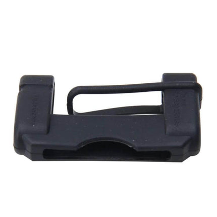 Universal Adjustable Protective Cover for Car Seat Belt Buckles shown in black, noise-reducing adjustable buckle protector for car seats