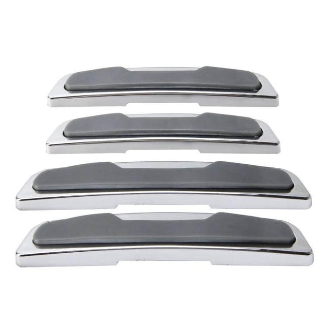 Car Door Side Guard Set of 4 for Anti-Crash Protection – chrome and black adhesive door edge strips to prevent dents and scratches