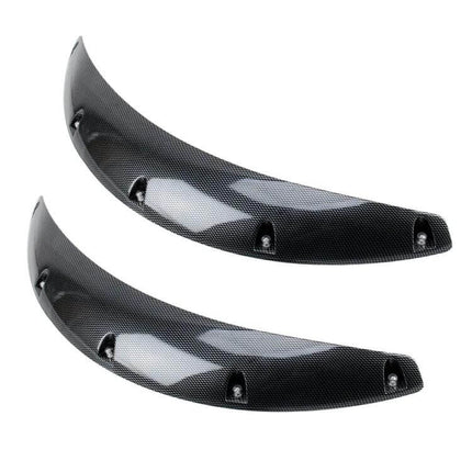 Universal Black Rubber Fender Flare Stickers, 58cm Long - pair of black flexible fender flare stickers protecting wheel arches from chips and debris