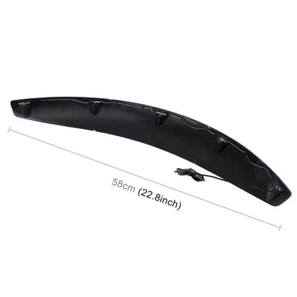 Universal Black Rubber Fender Flare Stickers, 58cm Long – black 58cm rubber fender flare sticker for wheel arches, protects paint from debris