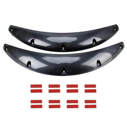 Universal Black Rubber Fender Flare Stickers, 58cm Long - pair of black curved rubber fender flare stickers with adhesive pads to protect wheel arches