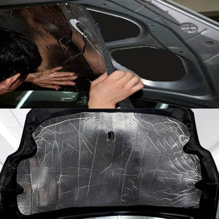 Car Engine Heat and Sound Insulation Mat with Adhesive, 1m x 1.4m Size installed under car bonnet to reduce heat and engine noise